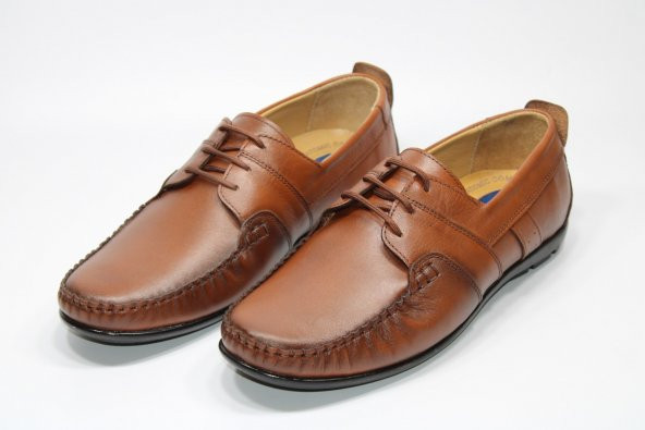 MND HAKİKİ DERİ ORTOPEDİK KAUÇUK DÜZ TABAN BAĞCIKLI ERKEK GÜNLÜK RAHAT YUMUŞAK AYAKKABI - 3