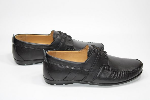 MND HAKİKİ DERİ ORTOPEDİK KAUÇUK DÜZ TABAN BAĞCIKLI ERKEK GÜNLÜK RAHAT YUMUŞAK AYAKKABI - 9