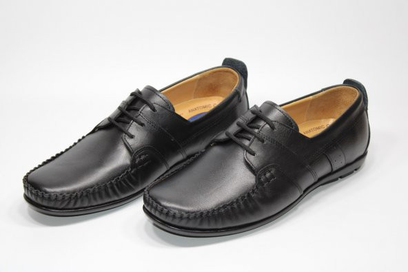 MND HAKİKİ DERİ ORTOPEDİK KAUÇUK DÜZ TABAN BAĞCIKLI ERKEK GÜNLÜK RAHAT YUMUŞAK AYAKKABI - 10