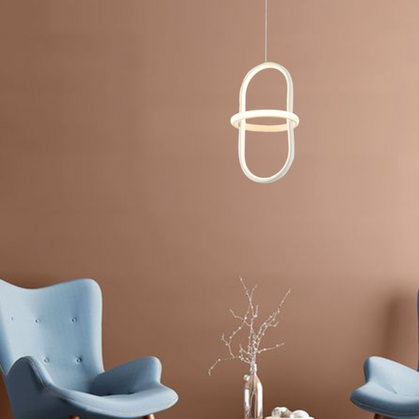 TT Aydınlatma TT006-1-BY  Minyon Modeli Tekli Mat Beyaz Led Avize