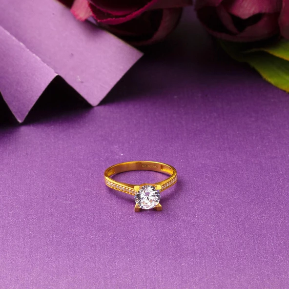 Tektaş 22 Ayar Altın Yüzük - Resim 4