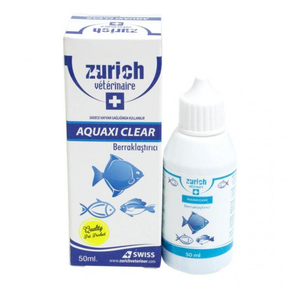 Zurich Aquaaxi Clear Akvaryum Su Berraklaştırıcı 50 Ml