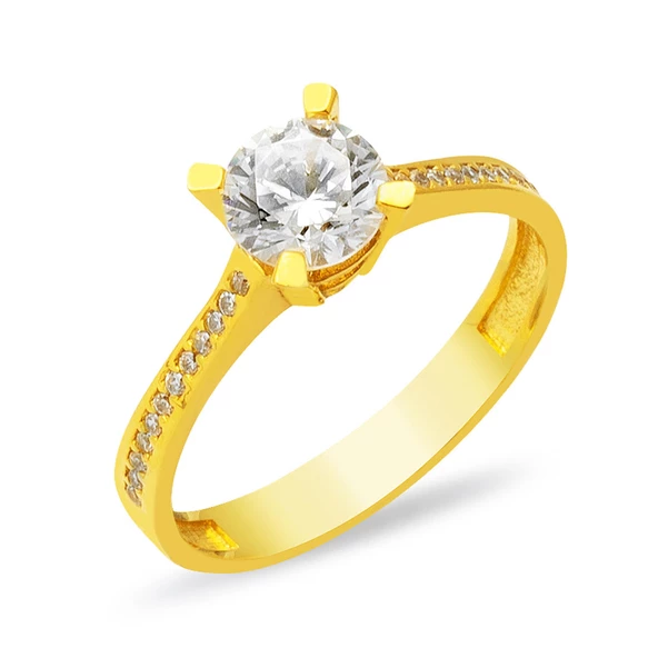 22 Ayar Altın Tektaş Yüzük ürün görseli 1