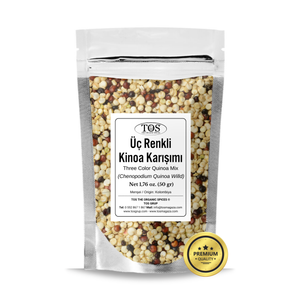 Üç Renkli Kinoa Karışımı 50 gr (1. Kalite) Chenopodium Quinoa Willd