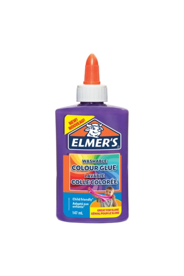 Mat Renkli Sıvı Yapıştırıcı Mor 147 ml Slime Yapıştırıcı Mor