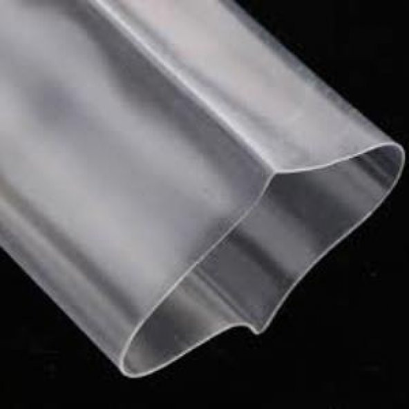 Isı ile 2/1 Daralan Yassı Makaron 9.5 mm - Şeffaf - 2