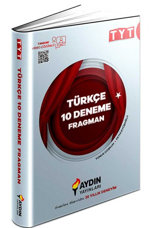 TYT Türkçe Fragman 10 Deneme Video Çözümlü Aydın Yayınları