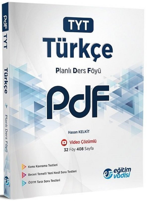 YKS TYT Türkçe PDF Planlı Ders Föyü Video Çözümlü Eğitim Vadisi Yayınları