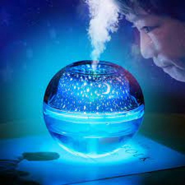 Lumenn Kristal Hava Nemlendiricisi Projeksiyonlu Gece Lambası