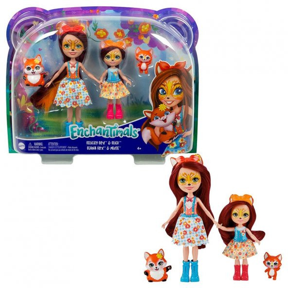 Enchantimals Kız Kardeş Bebekler Serisi HCF79-HCF81 Lisanslı Ürün