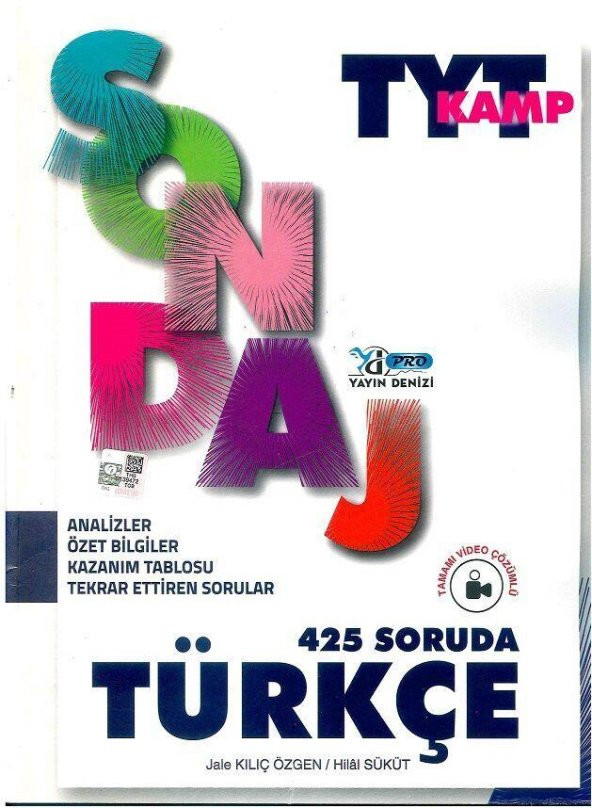 TYT Türkçe Pro 425 Soruda Sondaj Kamp Yayın Denizi
