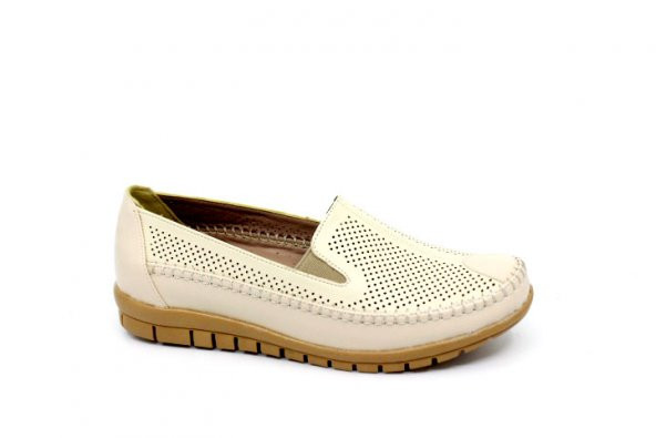Zerhan 217 Kadın Krem Günlük Kullanım Comfort Ayakkabı - 2