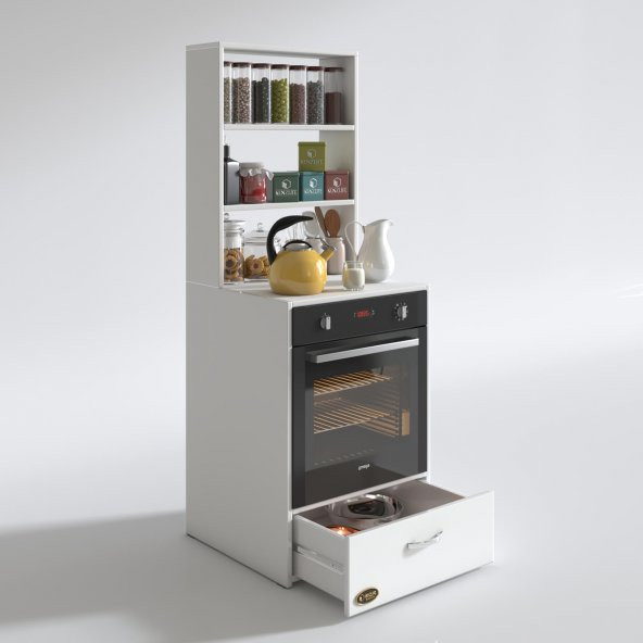 Kenzlife ankastre fırın dolabı aybirgen byz 165X60X56 mutfak çekmeceli - Resim 2