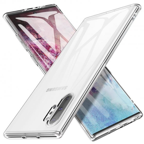 Samsung Galaxy Note 10 Plus Kılıf Zore İmax Şeffaf Silikon Kılıf