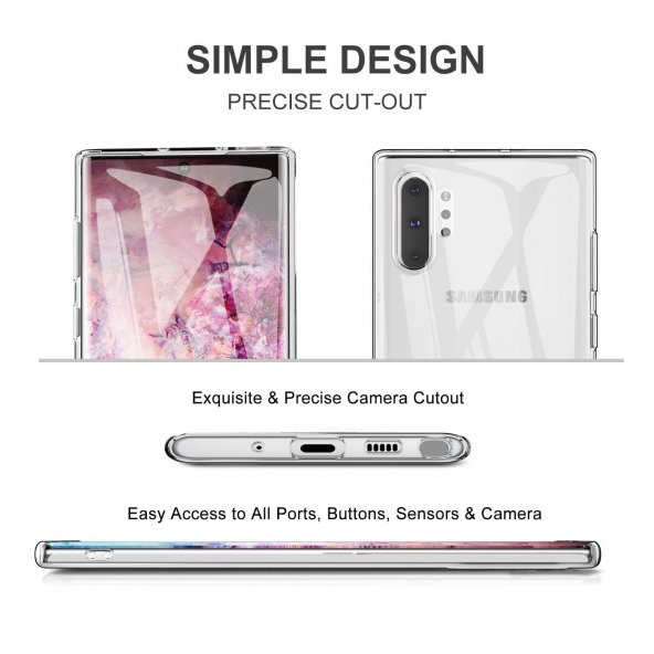 Samsung Galaxy Note 10 Plus Kılıf Zore İmax Şeffaf Silikon Kılıf - 5
