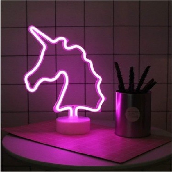 Lumenn Unicorn Neon Led Gece Lambası-Dekorasyon Aydınlatma