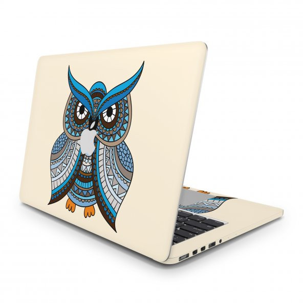 Sticker Master Blue Owl With Ornaments Full Skin MacBook Pro 17-inch Early 2011 A1297