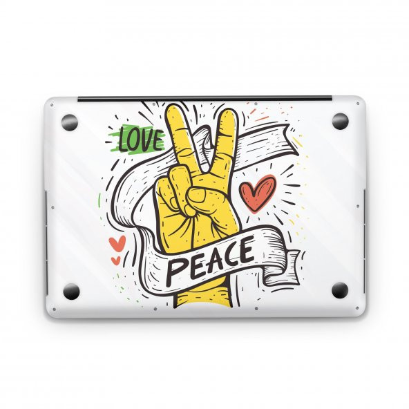 Sticker Master Love Peace Tüm Cilt For Apple MacBook Pro 13-inch Touch Bar 2017 A1706 - Resim 3