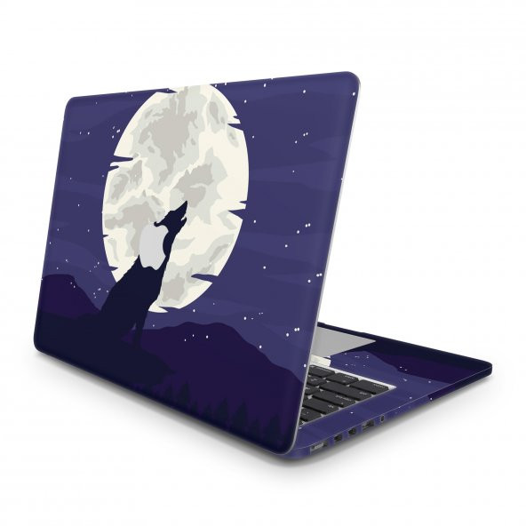 Sticker Master Wolf And Moon Tüm Cilt For Apple MacBook Pro 15-inch Touch Bar 2016-17 A1707