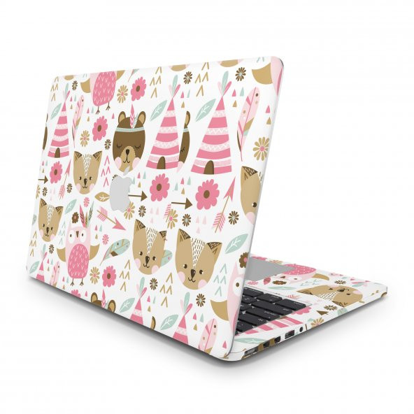 Sticker Master Pink Animal Tüm Cilt For Apple MacBook 12-inch  2015 A1534