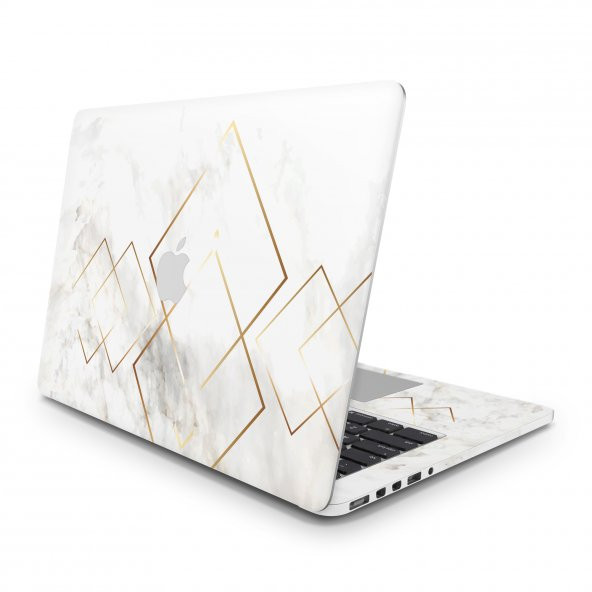 Sticker Master Golden Marble Shine Tüm Cilt For Apple MacBook 12-inch  2015 A1534