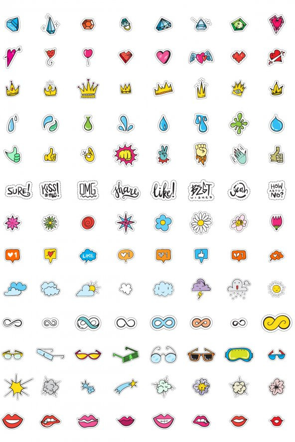 300 Adet Karışık Sticker Pack Graffiti Araba Stickers Motor Bisiklet Laptop Sticker Etiket Çıkartma - Resim 2