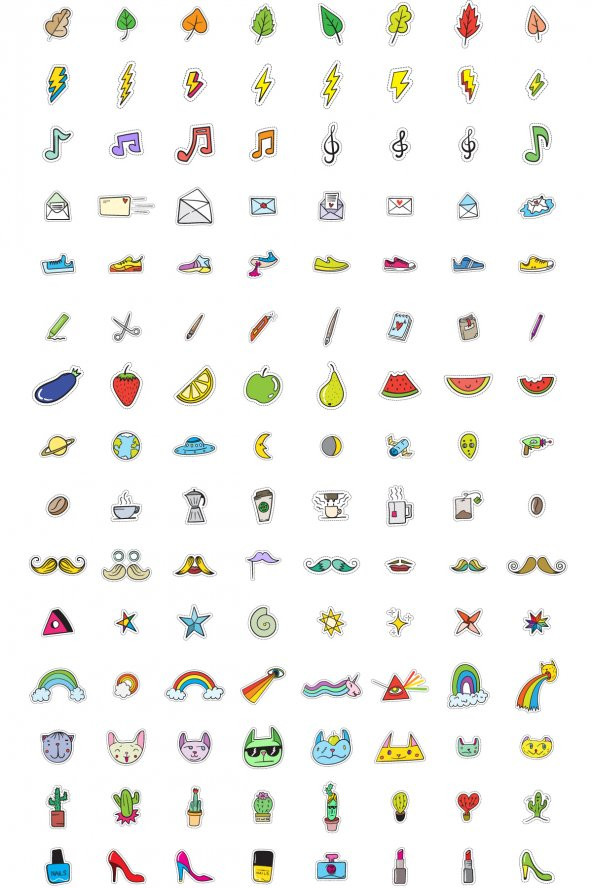 300 Adet Karışık Sticker Pack Graffiti Araba Stickers Motor Bisiklet Laptop Sticker Etiket Çıkartma - Resim 3