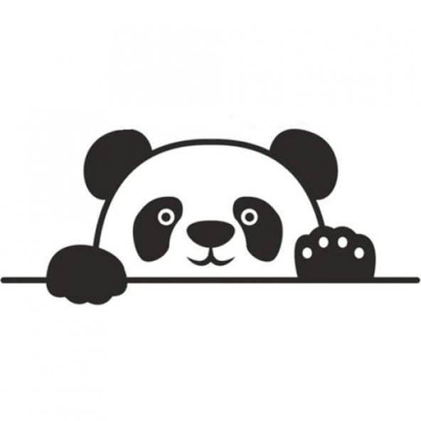 Bagajdan Bakan Panda Sticker Etiket Çıkartma Pc Laptop Araba Oto Motor 20 Cm ürün görseli