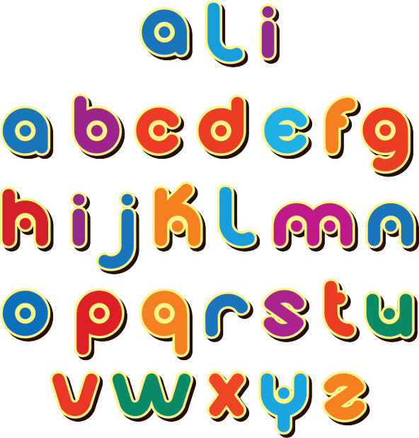 Sticker Master Sevimli Harfler Dekoratif Bebek Çocuk Odası Duvar Etiket Çıkartma Sticker