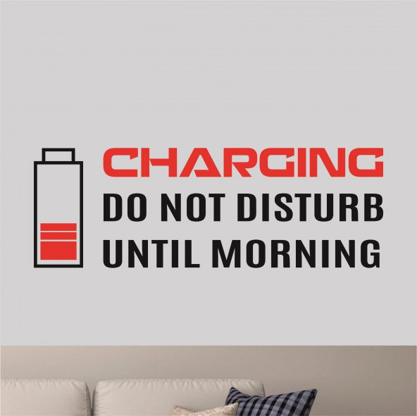 Sticker Masters Rahatsız Etmeyin Şarj Duvar Çocuk Odası Sticker ürün görseli