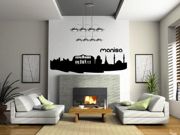 Sticker Masters Manisa Silueti Duvar Sticker ürün görseli