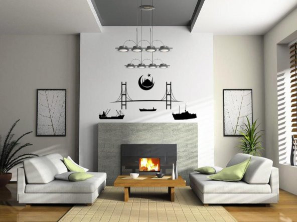 Sticker Masters İstanbul Siluet Vapur Duvar Sticker ürün görseli