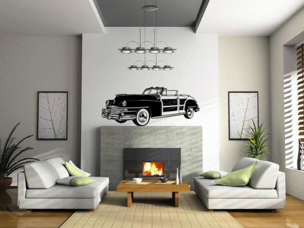 Sticker Masters Vintage Challenger Car Duvar Sticker