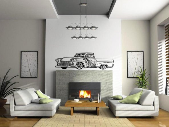 Sticker Masters Vintage Flame Car Duvar Sticker - 1