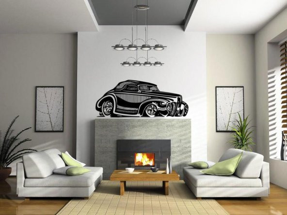 Sticker Masters Vintage Leaning Forward Car Duvar Sticker ürün görseli 1