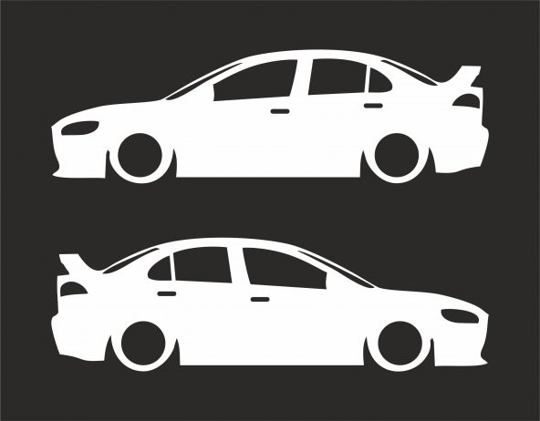 Sticker Masters Mitsubishi Lancer Evo 10 Ev. Basık Araç Sticker ürün görseli 1