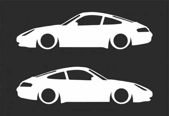 Sticker Masters Porsche 911-996 Carrera Basık Araç Sticker ürün görseli