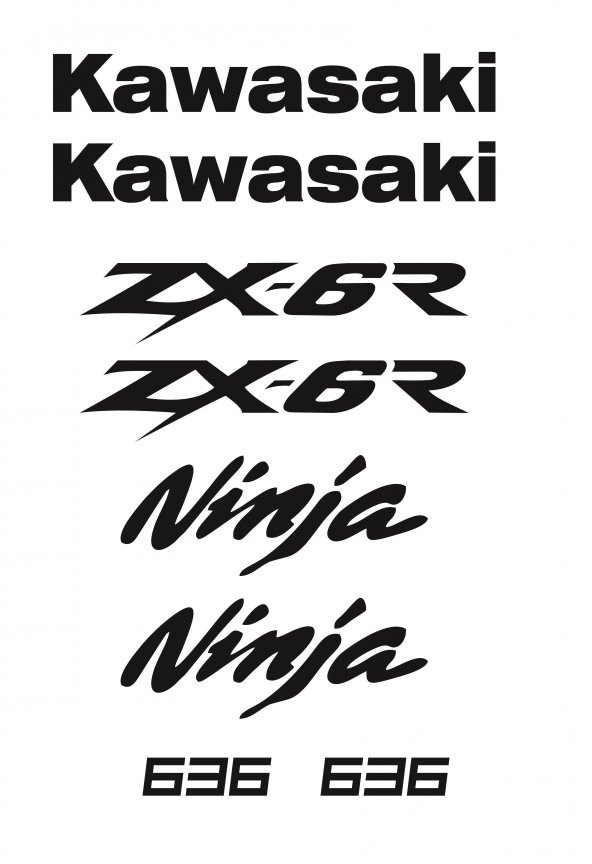 Sticker Masters Kawasaki 636 Sticker Set