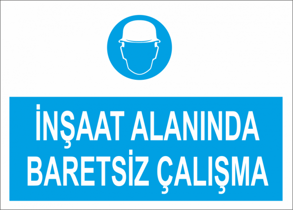 Sticker Masters İnşaat Alanında Baretsiz Çalışma Sticker ürün görseli