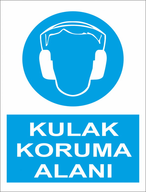 Sticker Masters Kulak Koruma Alanı Uyarı Levhası Sticker Etiket ürün görseli