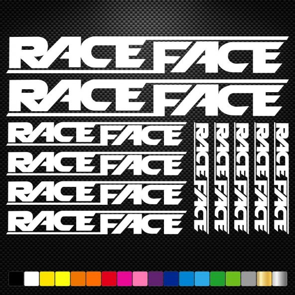 Sticker Masters Race Face Bisiklet Sticker Set Etiket