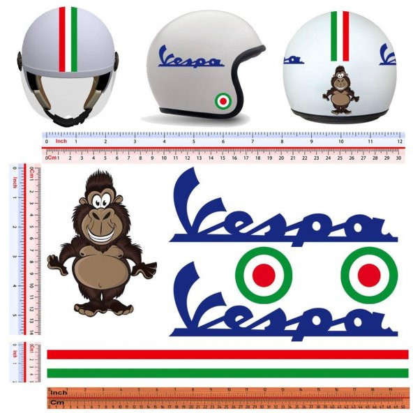 Sticker Masters Vespa Kask Sticker Seti