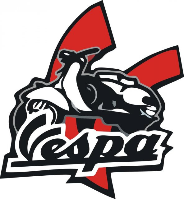 Sticker Masters Vespa Red Sticker - Resim 2