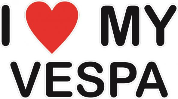 Sticker Masters I Love My Vespa Sticker