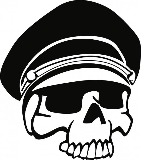 Sticker Masters Captain Front Skull Sticker ürün görseli