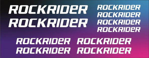 Sticker Masters Rockrider Bisiklet Sticker Set Etiket