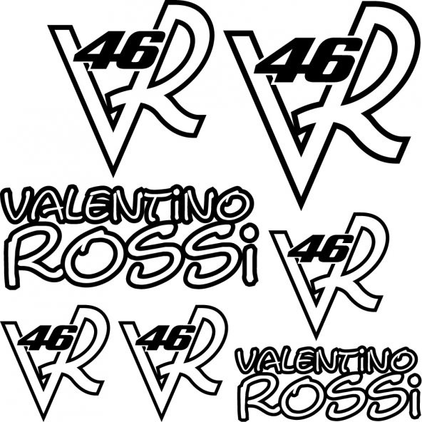 Sticker Masters Valentino Rossi 46 Sponsor Set Sticker ürün görseli