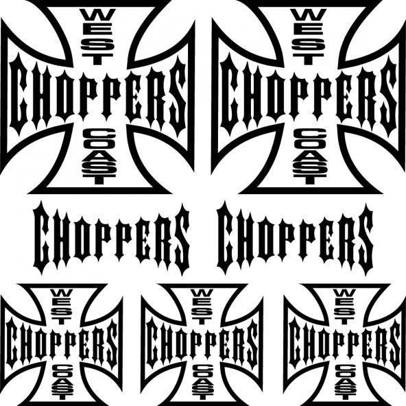 Sticker Masters West Coast Choppers Sponsor Set Sticker 2 ürün görseli