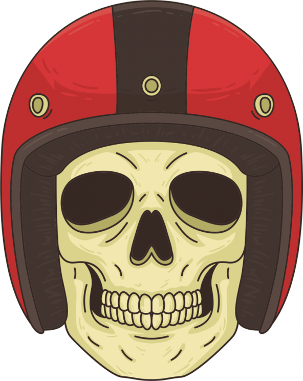 Sticker Masters Motorcu Kurukafa 2 Sticker