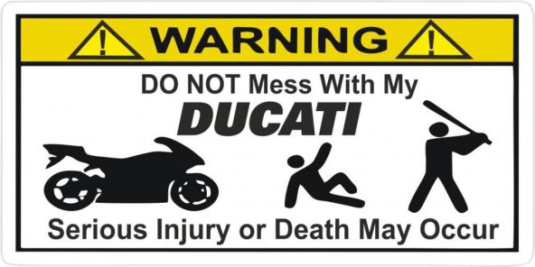 Sticker Masters Do Not Mess My Ducati Sticker
